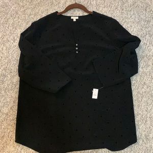 Talbots black blouse large